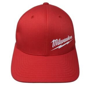 Milwaukee Baseball Cap Red M Flexfit Fitted Logo Tool Brand Professional Hat